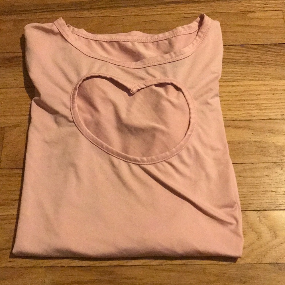 Pink heart tee